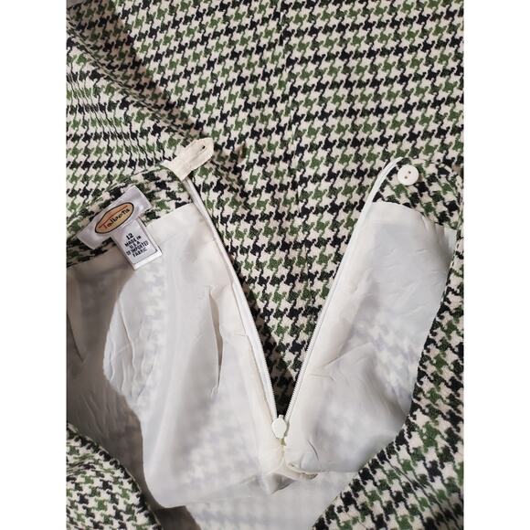 Talbots VTG Wool Houndstooth Straight Pencil Skirt Womens Size 12 Retro Academia - Picture 7 of 11